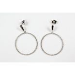 A Pair of 14ct White Gold Earrings