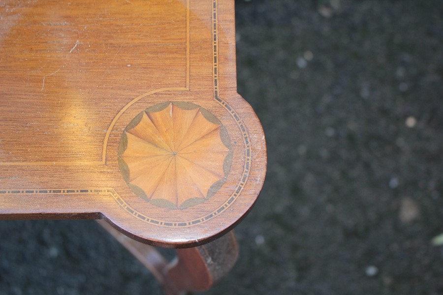 A Mahogany Inlaid Tea Table - Image 2 of 2