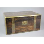 A Very Fine Coromandel Wood Lap Desk Top Writing Box