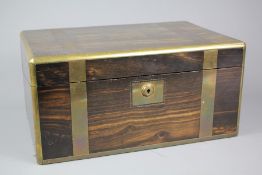 A Very Fine Coromandel Wood Lap Desk Top Writing Box