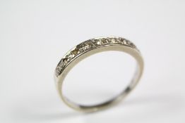 A 9ct White Gold Half Eternity Ring