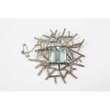 Christopher Wharton 18ct White Gold and Aquamarine Pendant/Brooch