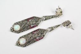 A Pair of Opal Drop Earrings