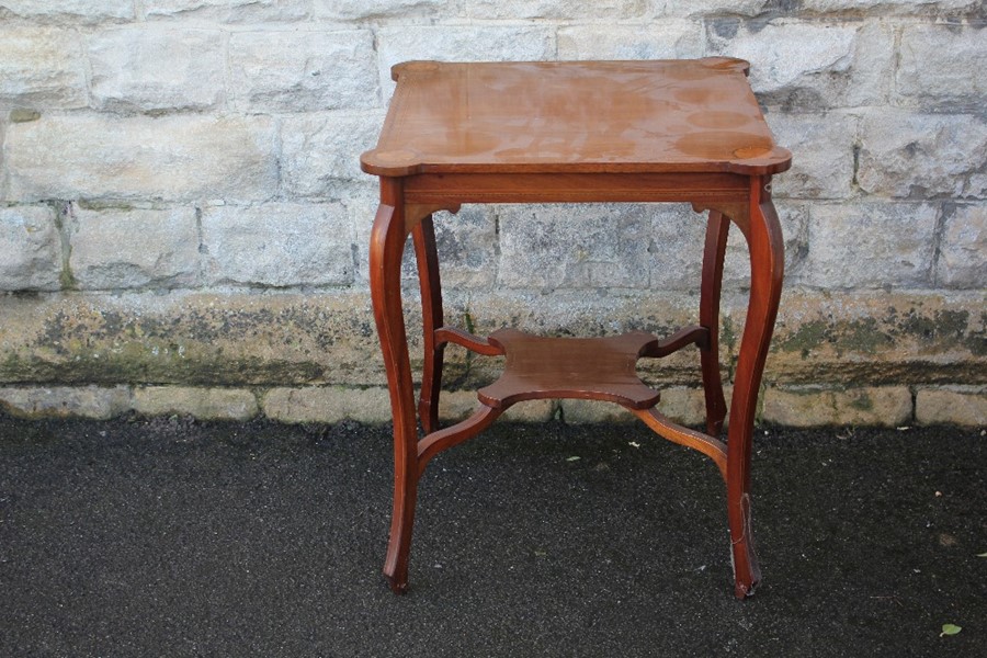 A Mahogany Inlaid Tea Table