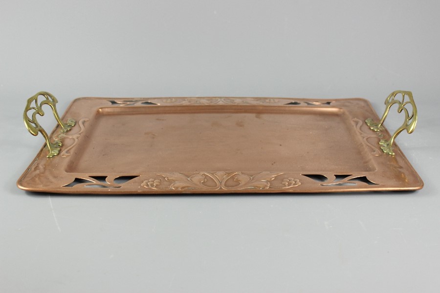 WMF Art Nouveau Copper and Brass Tray