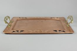 WMF Art Nouveau Copper and Brass Tray