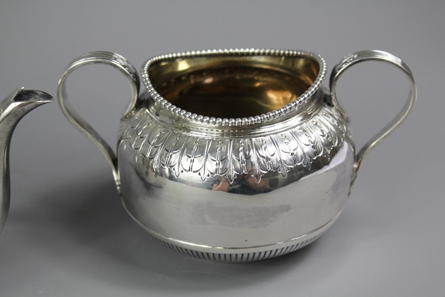 Victorian Sterling Silver Three Piece Tea Set - Image 3 of 7