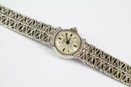 Lady's 9ct White Gold Rotary Wrist Watch
