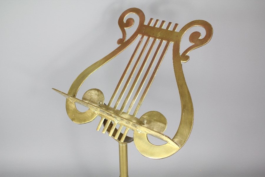 A Victorian Brass Music Stand - Image 3 of 4