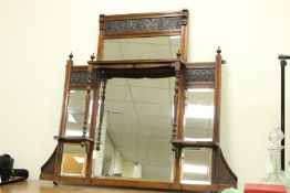 An Edwardian Elaborate Hall Mirror