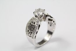 18ct Yellow White Gold and Diamond Ring