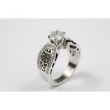 18ct Yellow White Gold and Diamond Ring