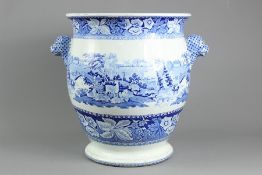 Antique Blue and White Planter