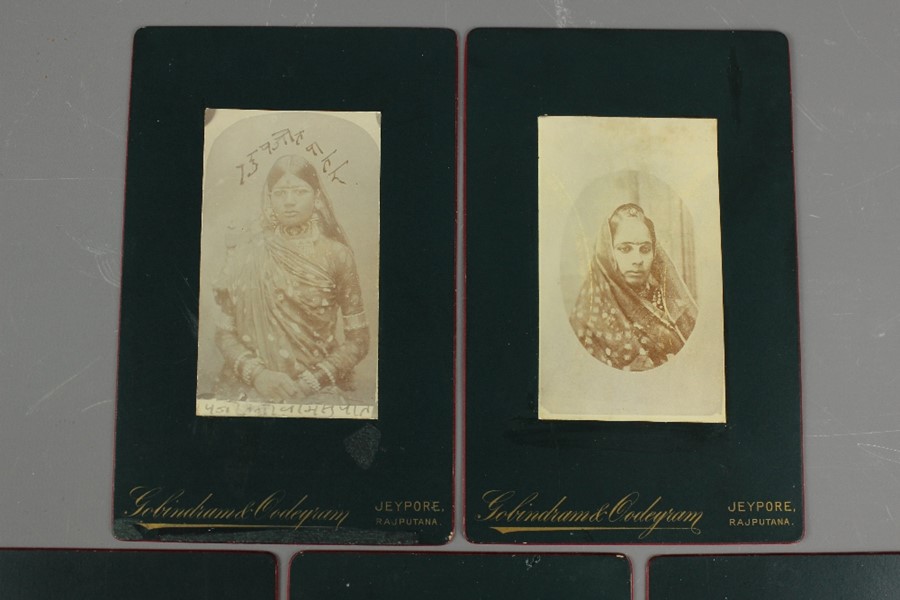 Four Indian Cabinet Cards - Image 3 of 4