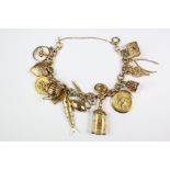 A 9ct Yellow Gold Charm Bracelet