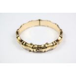 9ct Yellow Gold Bamboo Bangle