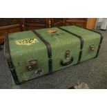 Vintage Green Travelling Trunk
