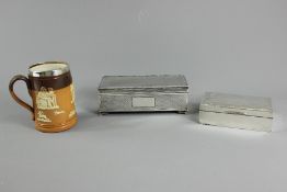 A Silver Double Cigarette Box