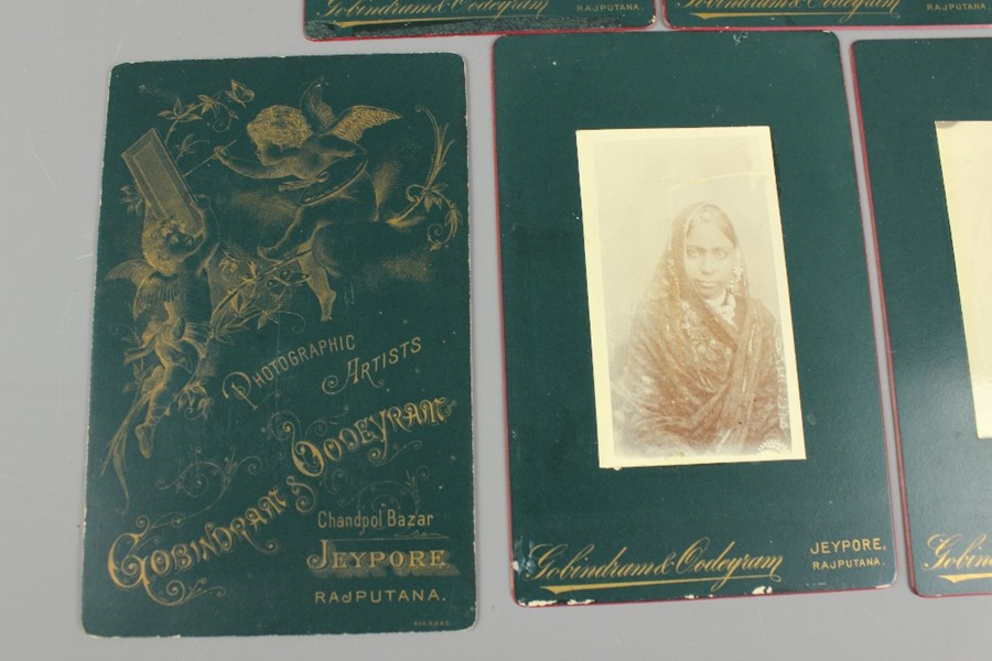 Four Indian Cabinet Cards - Image 4 of 4