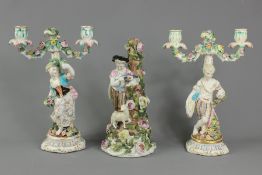 Sitzendorf Porcelain Candlesticks