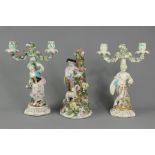 Sitzendorf Porcelain Candlesticks