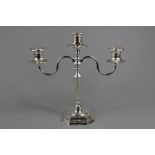 Sterling Silver Three-Pronged Candlestick