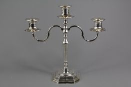 Sterling Silver Three-Pronged Candlestick