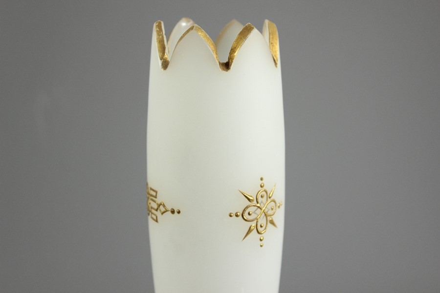 Antique Frosted Glass Vase - Image 5 of 6