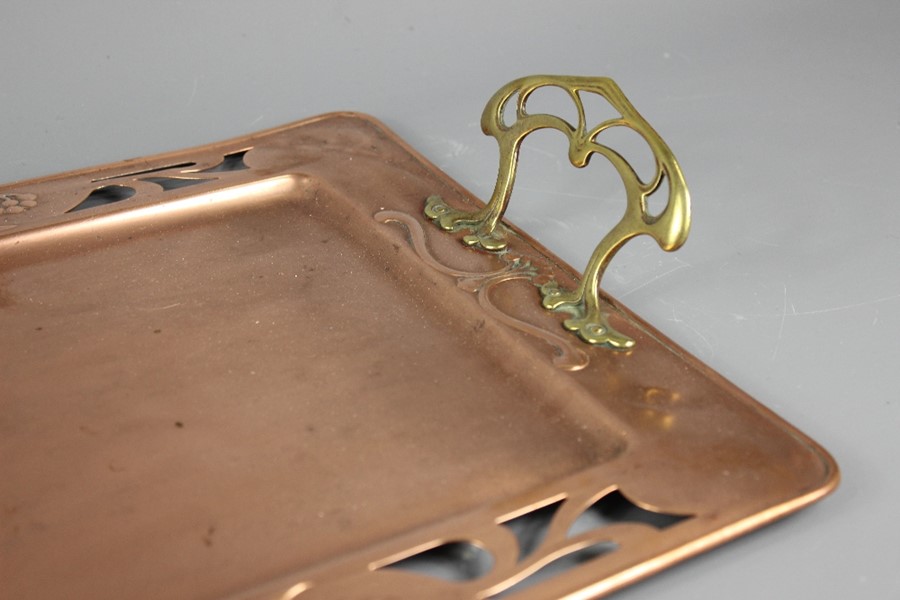 WMF Art Nouveau Copper and Brass Tray - Image 2 of 4