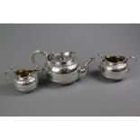 Victorian Sterling Silver Three Piece Tea Set