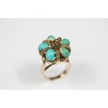 Antique 14ct Turquoise Ring