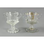 Two Commemorative Glass Goblets