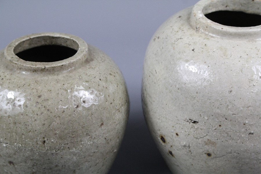 Antique Korean Celadon Ginger Jars - Image 3 of 3