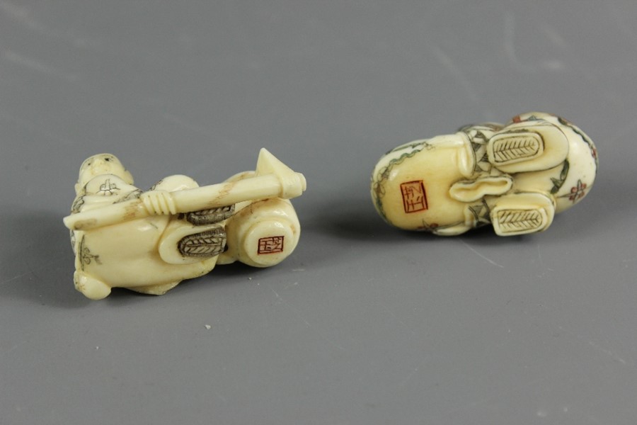 Antique Chinese Stained Ivory Carving - Image 4 of 4