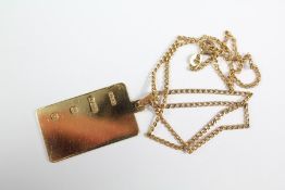 9ct Yellow Gold Pendant and Chain