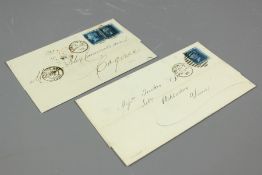 1870/78 Covers bearing 2d blues