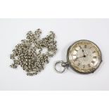 A Silver Open-Faced Pocket Watch