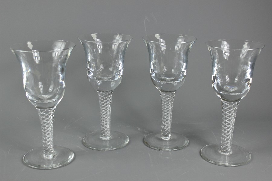 Four Ribbon-stem Glasses