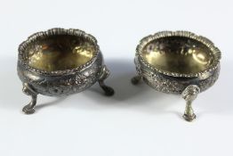 A Pair of Georgian Silver Salts