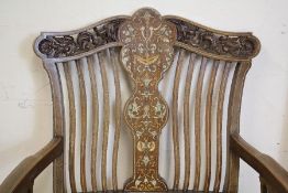 Two late Victorian Inlaid Chairs