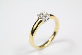 18ct Yellow Gold Diamond Ring