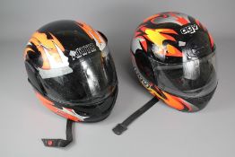 Two Motorbike Helmets
