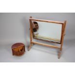 Vintage Dressing Table Mirror and Yew Wood Box