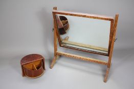 Vintage Dressing Table Mirror and Yew Wood Box