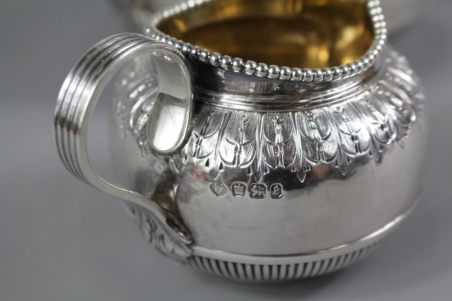 Victorian Sterling Silver Three Piece Tea Set - Image 5 of 7