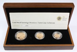 Gold Proof Sovereign Premium Three Coin Collection