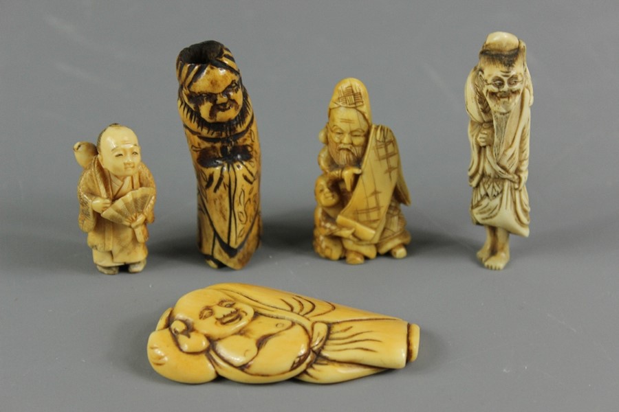 Five Antique Japanese Netsuke