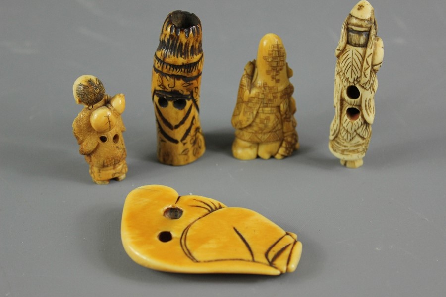 Five Antique Japanese Netsuke - Image 4 of 4