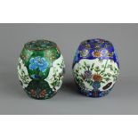 Two Chinese Enamel Ovoid Vases