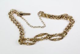 A 15kt Yellow Gold and Diamond Bracelet